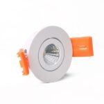 1W įmontuojamas LED šviestuvas, 3000K, IP44, baltos spalvos