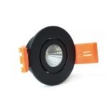 1W įmontuojamas LED šviestuvas, 4000K, IP44, juodos spalvos