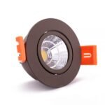 3W įmontuojamas LED šviestuvas, 3000K, IP44, rudos spalvos