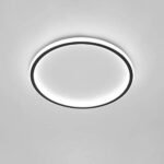 66W LED paviršinis šviestuvas, montuojamas prie lubų „APOLLO“, su valdymo pulteliu, juodas