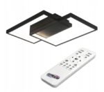 45W LED paviršinis šviestuvas, montuojamas prie lubų „POLARIS“, su valdymo pulteliu, juodas