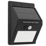 Sieninis lauko šviestuvas su saulės baterija Solar, 3W, 5500K-6000K (šaltai balta), IP65, juodos spalvos - Image 4