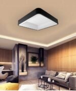 54W LED paviršinis šviestuvas, montuojamas prie lubų „ARIES“, su valdymo pulteliu, juodas - Image 2