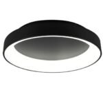 54W LED paviršinis šviestuvas, montuojamas prie lubų „NOVA“, su valdymo pulteliu, juodas