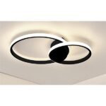 60W LED paviršinis šviestuvas, montuojamas prie lubų „PHOENIX“, su valdymo pulteliu, juodas - Image 2