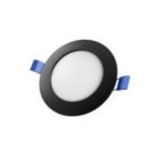 12W įmontuojama apvali LED panelė SPECTOR, 4000K, 1200lm, juodos spalvos