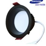 7W įmontuojamas LED šviestuvas "Downlight" su Samsung diodais , 4000K, 700lm, juodos spalvos