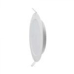 6W įmontuojama apvali LED panelė V-TAC, 4000K, 660lm, baltos spalvos